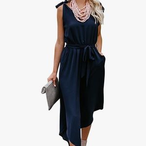 BELONGSCI Women’s V Neck wide leg jumpsuit